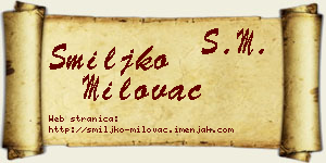 Smiljko Milovac vizit kartica